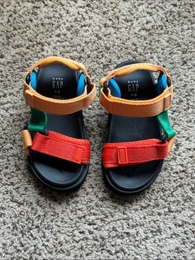 NWOT GAP Baby Colorblock Strappy Sandals in Orange, Red, Green, Blue